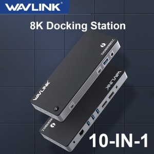 Wavlink Thunderbolt 3 USB C Docking Station Dual 4K@60Hz Video Display - EU PLUG